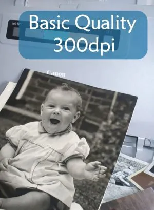 Basic quality 300dpi photo scanning example from Scan Photos Perth